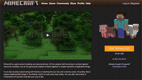 minecraft-homepage